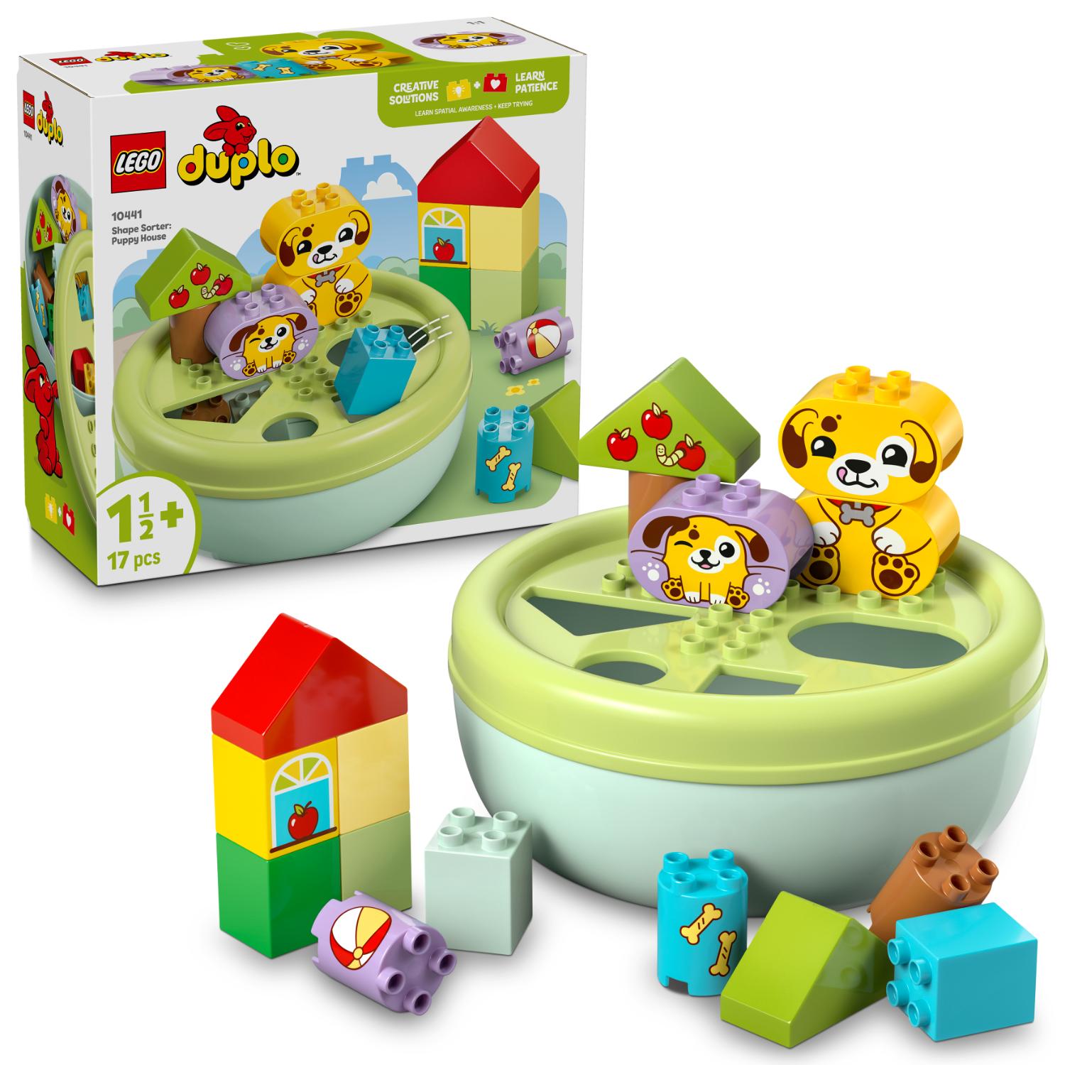 Lego® Duplo®10441 Opetellaan muotoja: Koiranpentujen talo