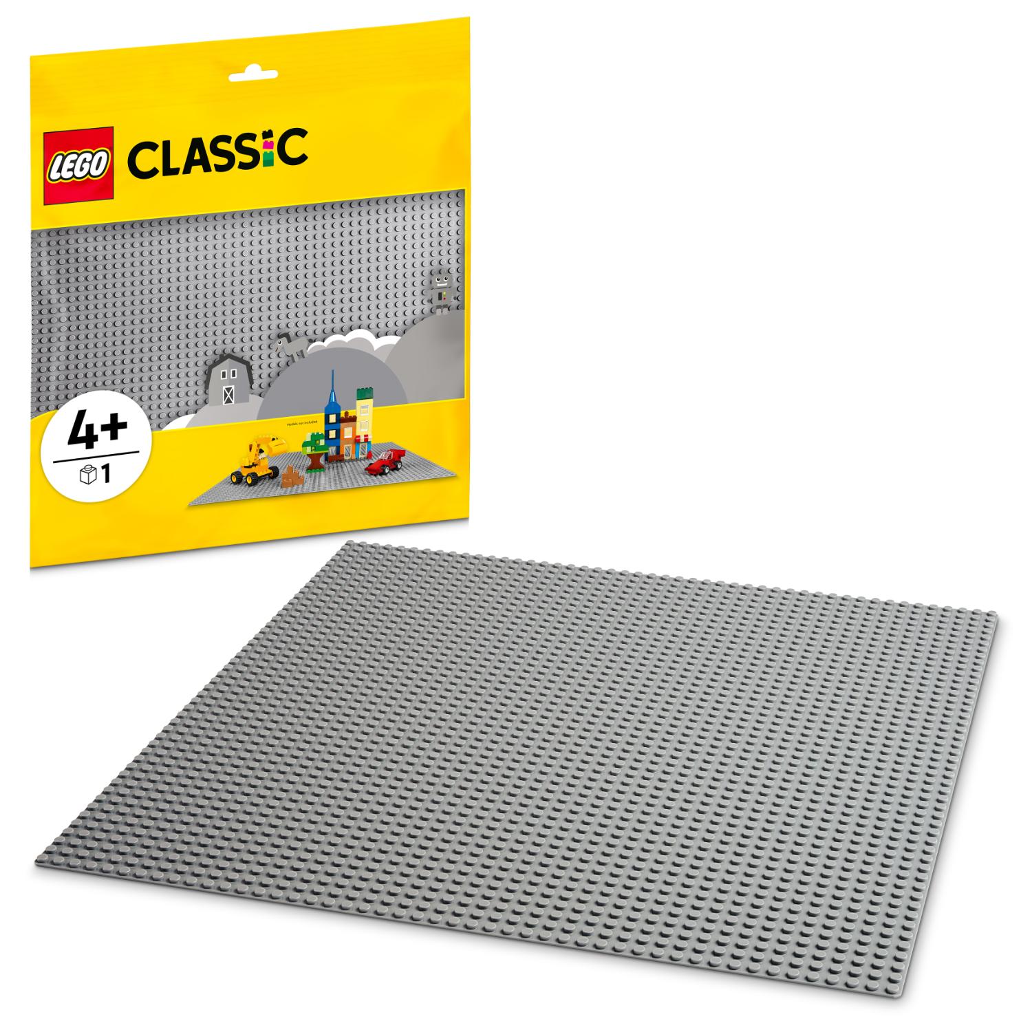 LEGO Classic -sarjan harmaa pohjalevy alkuperäispakkauksessaan.