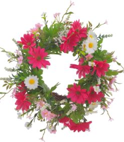 Kranssi 30cm kukat punainen