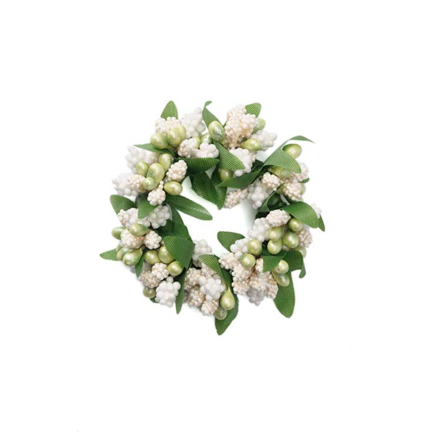 Kynttilämansetti 3cm valkoinen