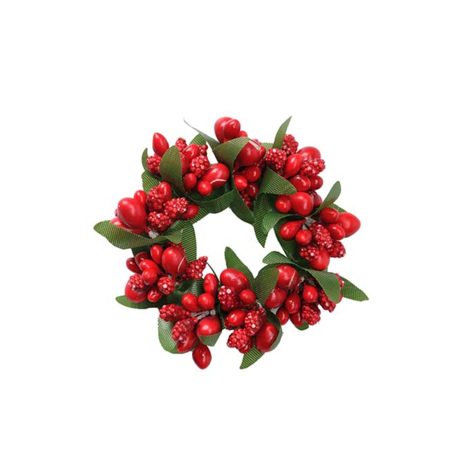 Kynttilämansetti 3cm punainen