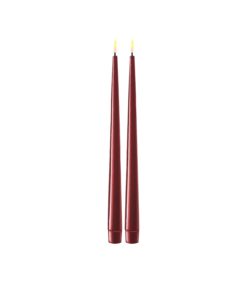LED antiikkikynttilä 28cm burgundi