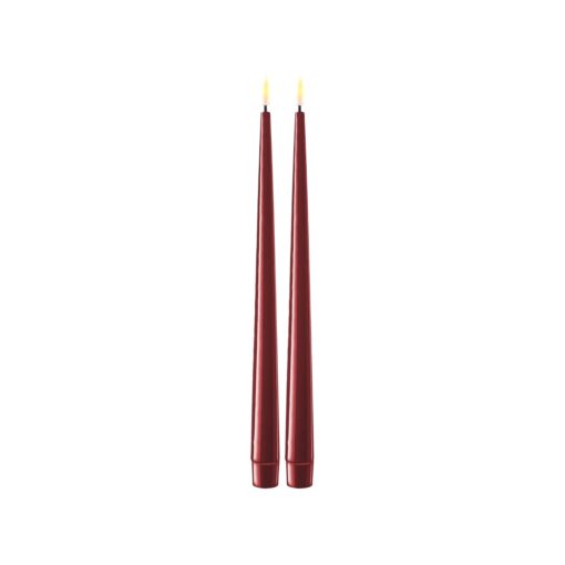 LED antiikkikynttilä 28cm burgundi