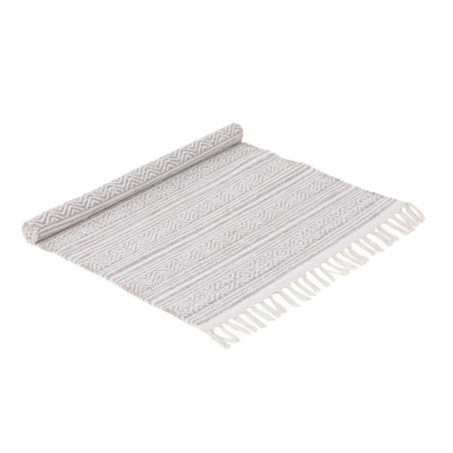 Puuvillamatto beige/valkoinen