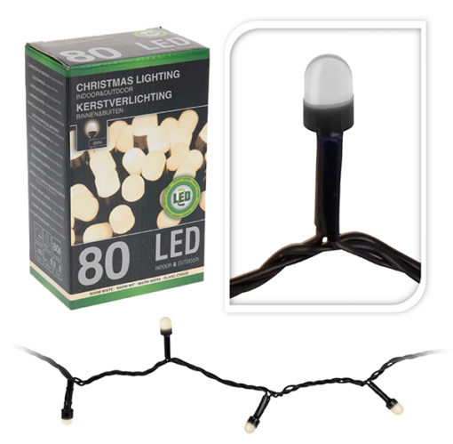Valosarja 80LED, lämmin valkoinen