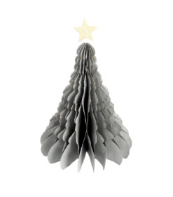 Paperikuusi tähdellä harmaa