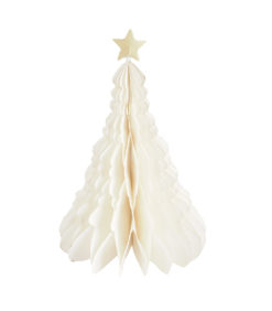 Paperikuusi tähdella valkoinen