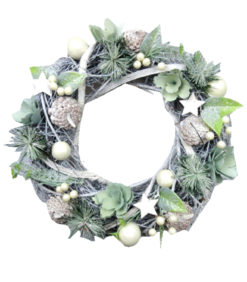 Kranssi vihreä kävyt 34cm