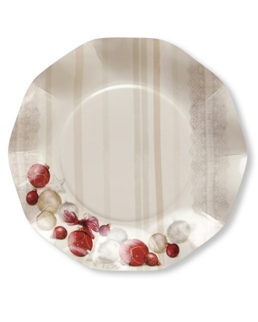 Lautanen 21cm joulupallot 8kpl