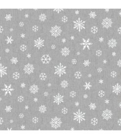 Kaitaliina lumihiutale 40x150cm harmaa