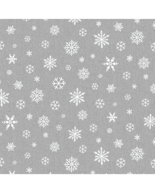 Kaitaliina lumihiutale 40x150cm harmaa