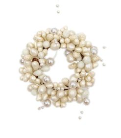 Kynttilämansetti 4cm valkoinen