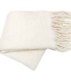 Mohair torkkupeitto valkoinen