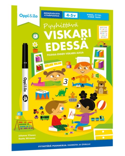 Oppi & Ilo Viskari edessä -puuhakirja