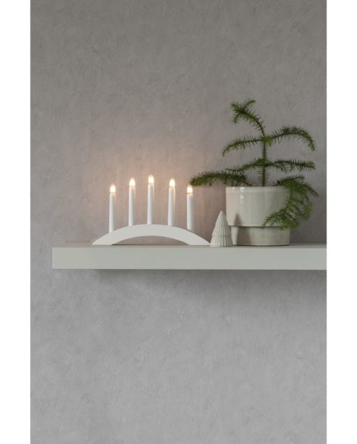 Kynttelikkö 5 osaa valkoinen - Image 2