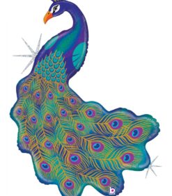 Riikinkukko glitter muotofoliopallo