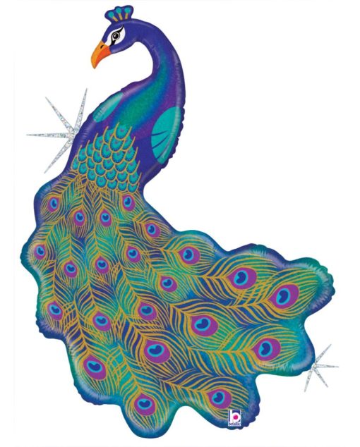 Riikinkukko glitter muotofoliopallo