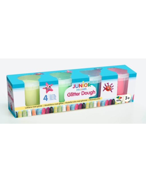 JDE muovailuvaha glitter 4 kpl