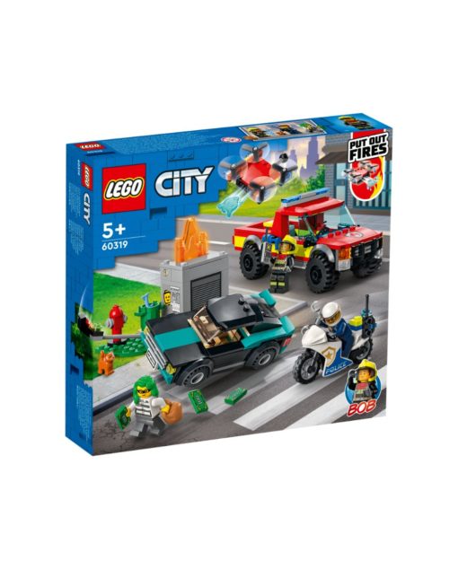 Lego City 60319 Sammutustehtävä ja poliisin takaa-ajoyksikkö