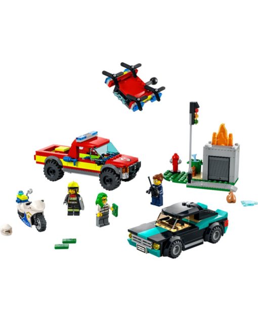 Lego City 60319 Sammutustehtävä ja poliisin takaa-ajoyksikkö