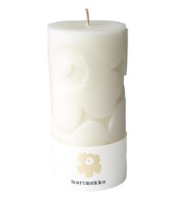 Marimekko Unikko pöytäkynttilä 6,5x14cm luonnonvalkoinen