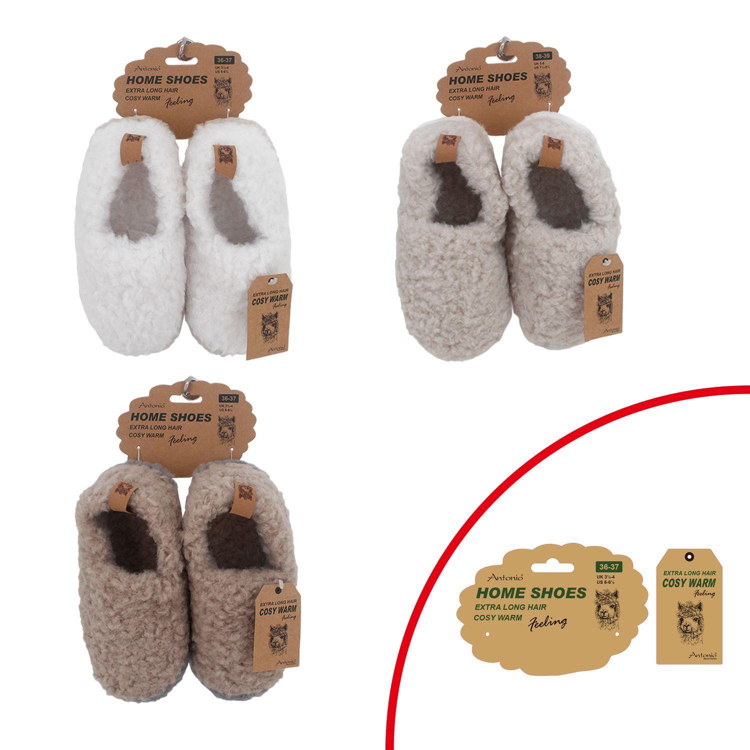 Naisten tossut villajäljitelmä