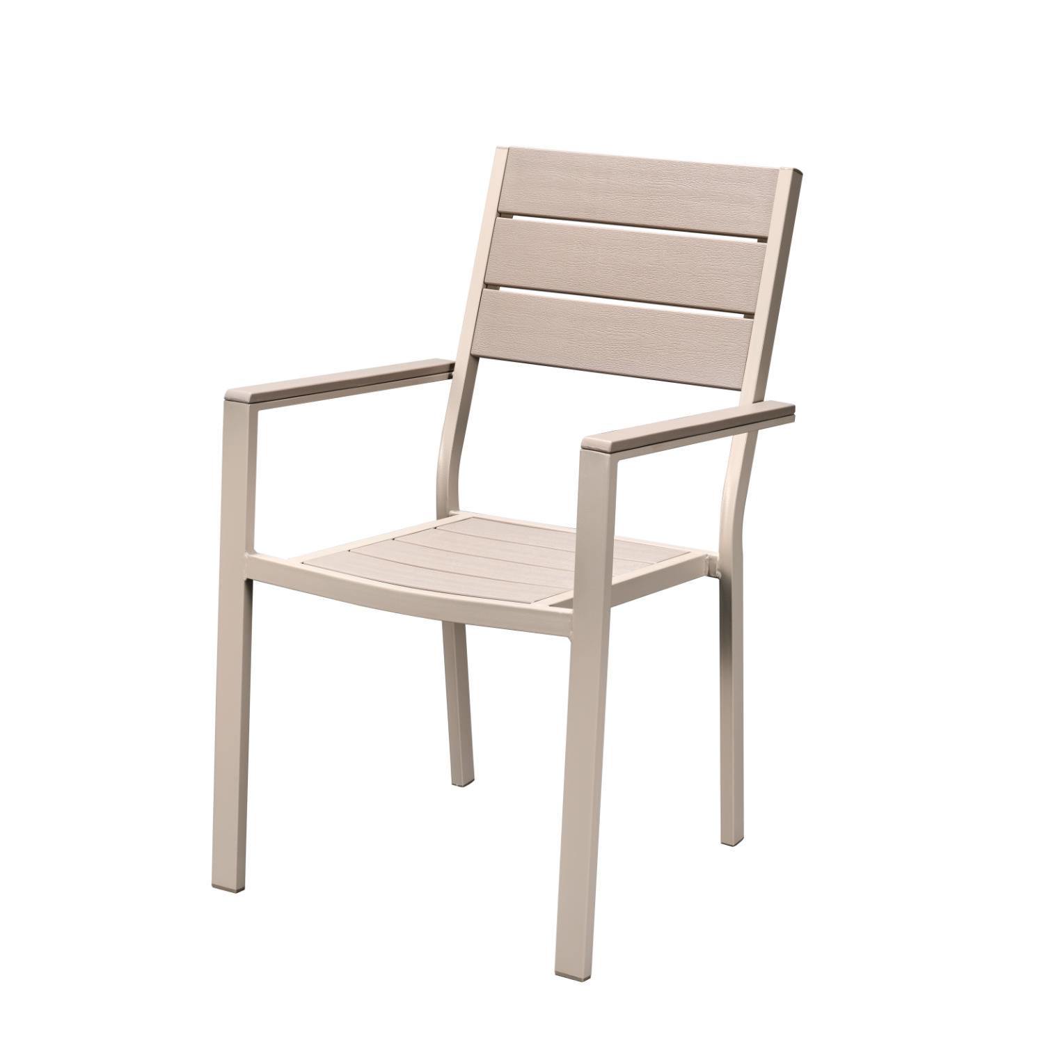 Puutarhatuoli beige muovia