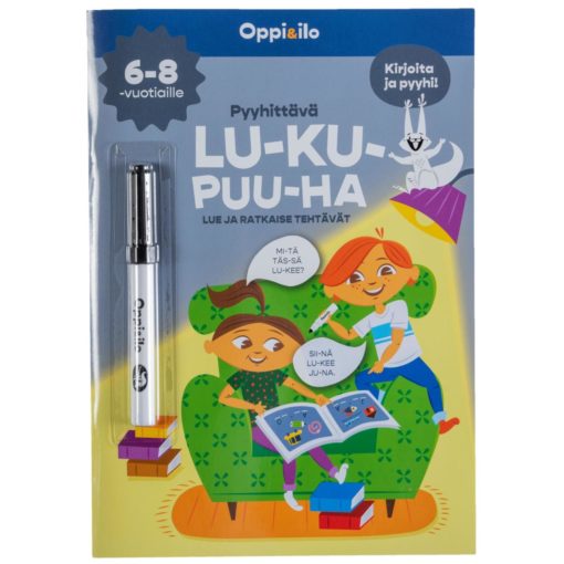 Oppi&ilo Pyyhittävä lu-ku-puu-ha -puuhakirja