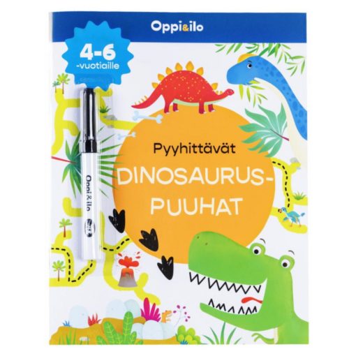 Oppi&ilo Pyyhittävät Dinosauruspuuhat -puuhakirja