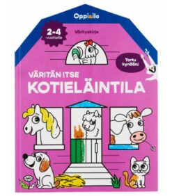 Suomalainen 2–4-vuotiaille tarkoitettu värityskirja nimeltä ”Väritän itse Kotieläintila” esittää vaaleanpunaisella kannella piirroshahmoina maatilan eläimiä, kuten koiran, hevosen, kissan, lehmän, kanan ja jäniksen.