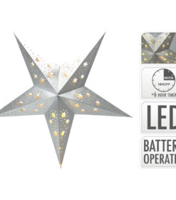 Paperitähti LED-valolla 60 cm