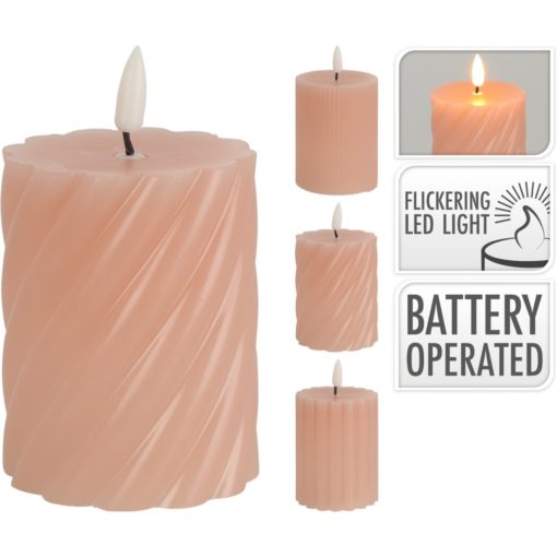 LED-kynttilä raidat pinkki/ Värit haalistuneet ei verkkoon - Image 3