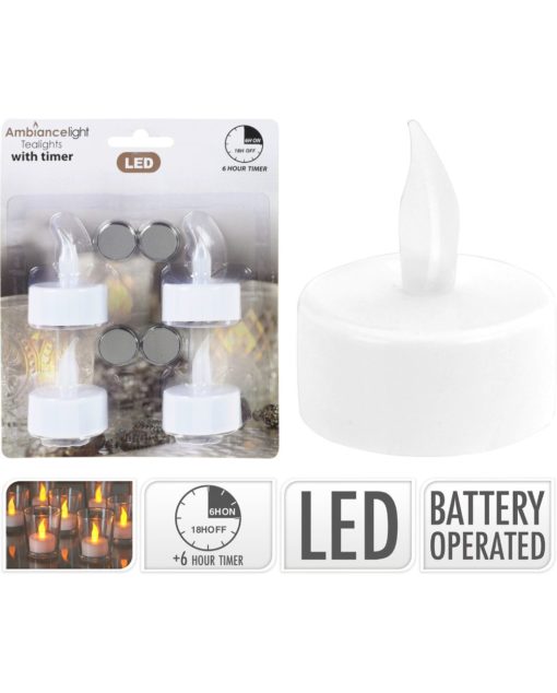 Led lämpökynttilä 4kpl