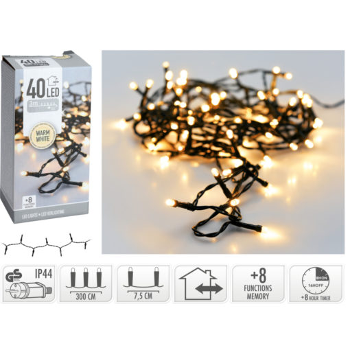 LED valosarja 40led ulkokayttöön