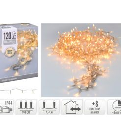 LED valosarja 120led läpinäkyvä johto