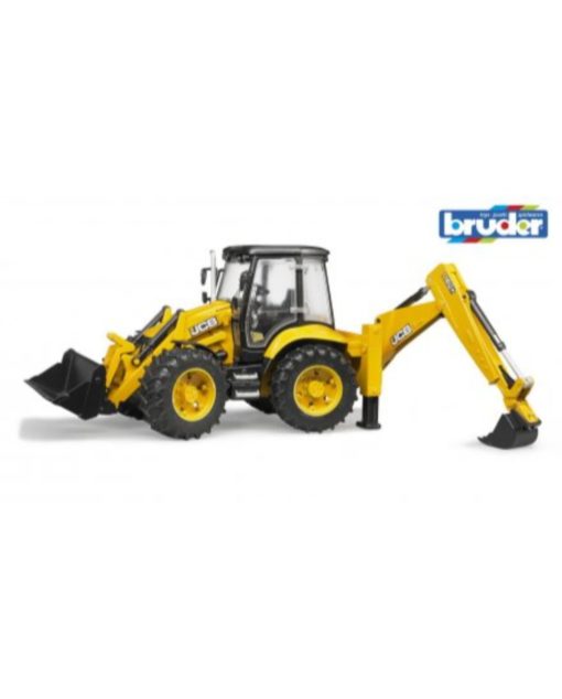 Bruder JCB 5CX eco kauhakuormaaja ja kypärä