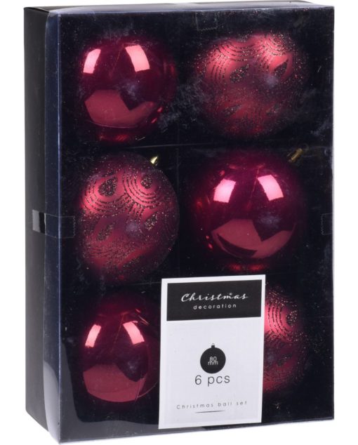 Joulupallo 6kpl viini