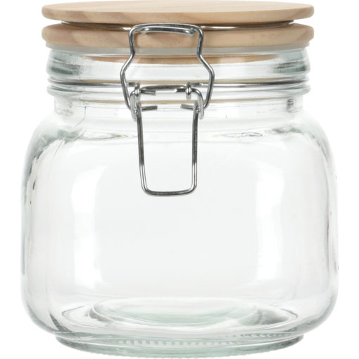 Lasipurkki puukannella 850ml