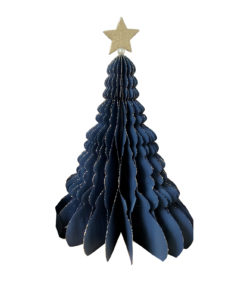 Paperikuusi tähdellä tummansininen