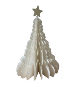 Paperikuusi tähdella valkoinen