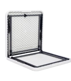 Taittopöytä valkoinen säädettävä