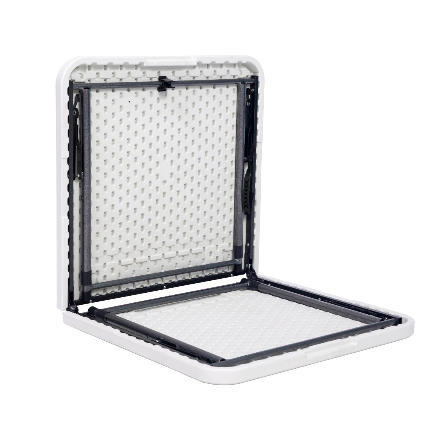 Taittopöytä valkoinen säädettävä