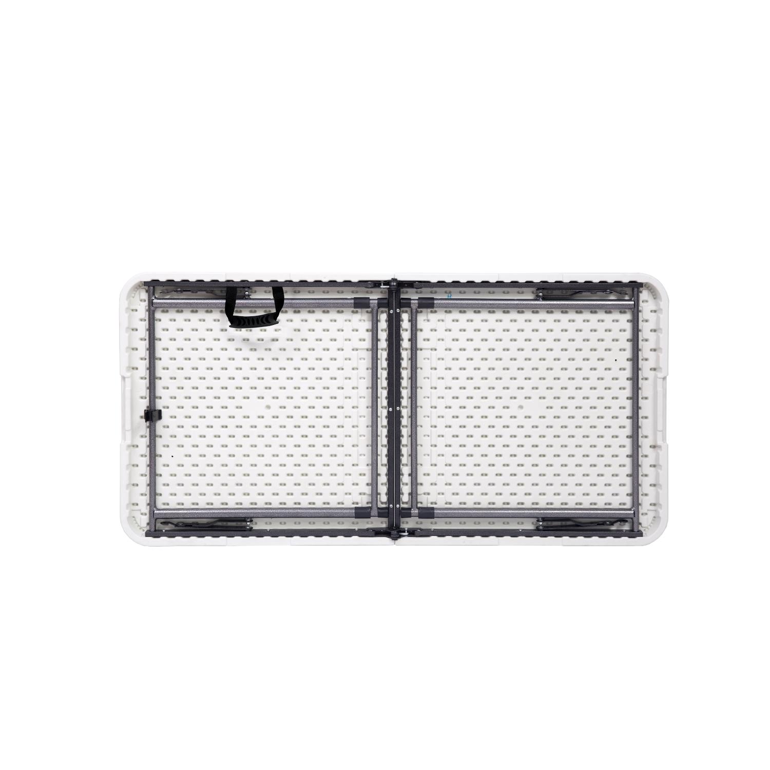 Taittopöytä valkoinen säädettävä