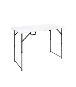 Taittopöytä valkoinen säädettävä