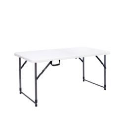 Taittopöytä valkoinen säädettävä