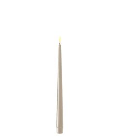 LED antiikkikynttilä 28cm harmaa