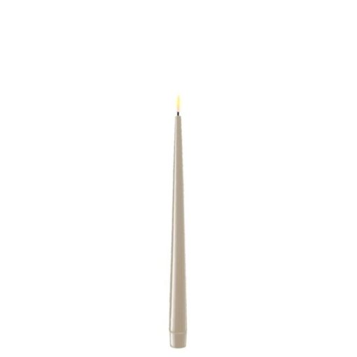 LED antiikkikynttilä 28cm harmaa