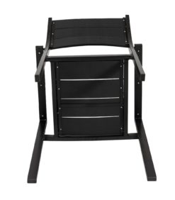 Puutarhatuoli musta muovia