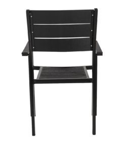 Puutarhatuoli musta muovia