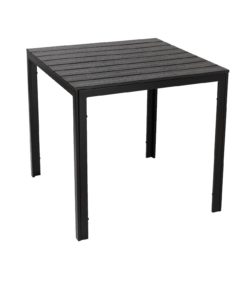 Puutarhapöytä musta 78x78cm muovia